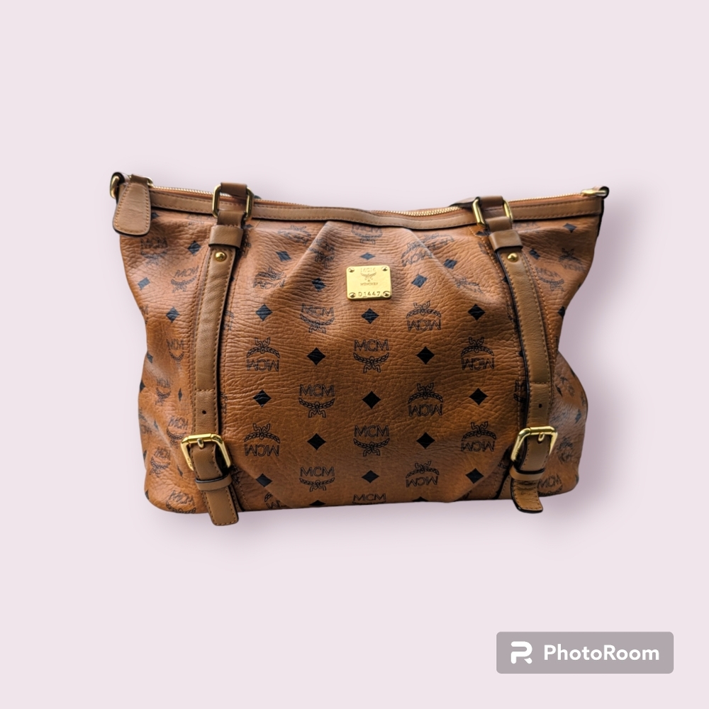 MCM Visetos Two-Way Tote Bag